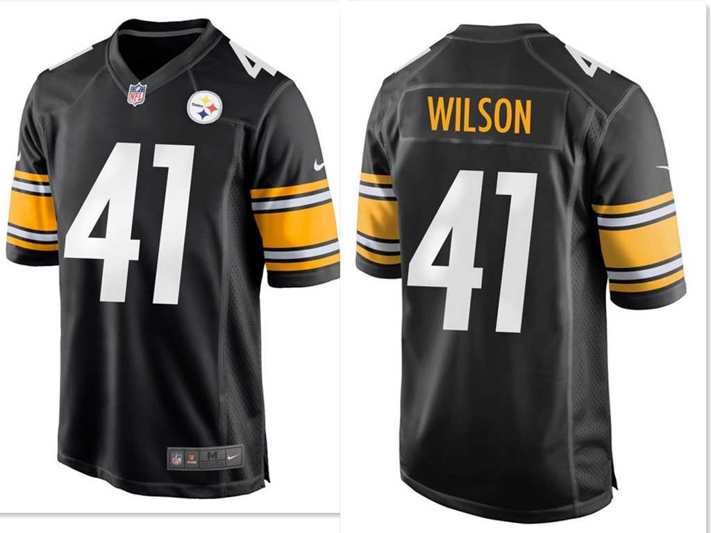 Men%27s Pittsburgh Steelers #41 Payton Wilson Black Replica Home Stitched Jersey Dzhi->washington commanders->NFL Jersey